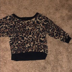 Cheetah long sleeve with lace back